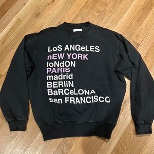 ANINE BING City Love Sweatshirt in Charcoal